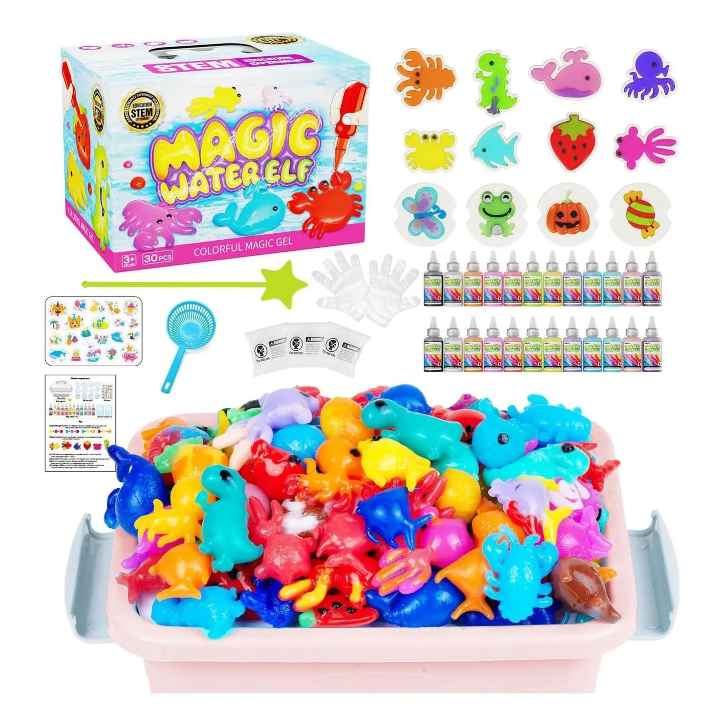 Magic Water Gel Art Kit – DIY 3D Squishy Creatures STEM Set