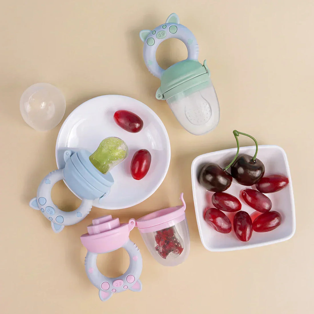 Silicone Baby Fruit Feeder Pacifier: Safe First Fruits &amp; Teething Relief