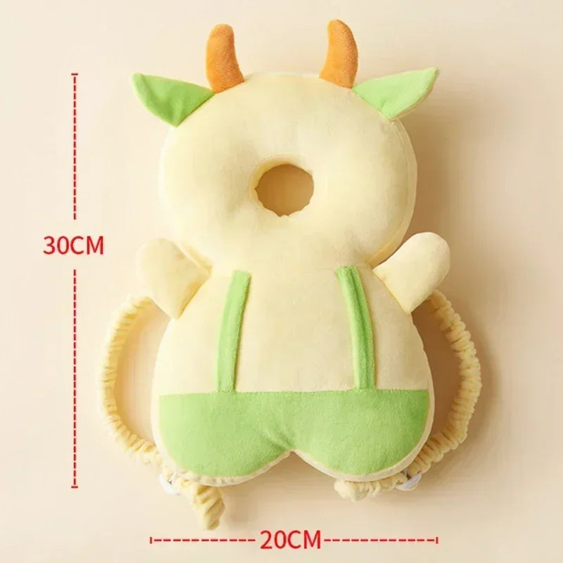 Baby Head Protector Pillow – Cartoon Animal Anti‑Fall Cushion Backpack