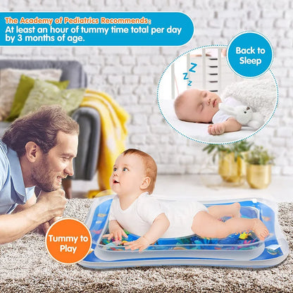 Baby Tummy Time Water Play Mat – Inflatable Sensory Pad