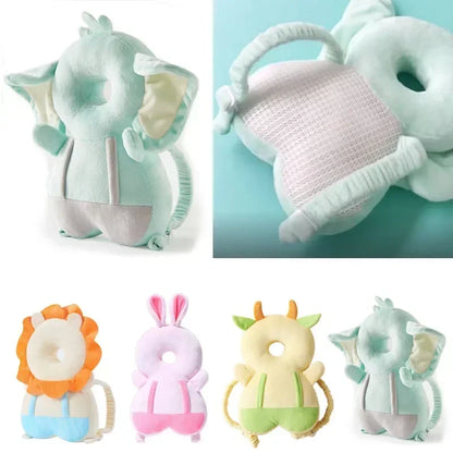 Baby Head Protector Pillow – Cartoon Animal Anti‑Fall Cushion Backpack