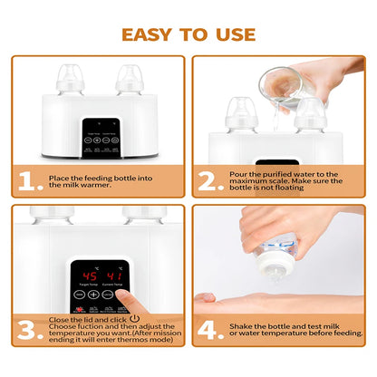 2‑in‑1 Baby Bottle Warmer & Steam Sterilizer for Breast Milk and Formula