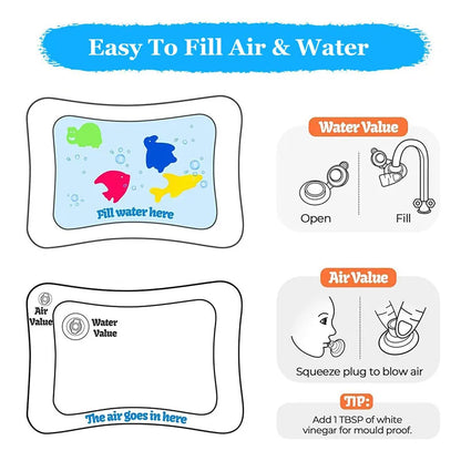 Baby Tummy Time Water Play Mat – Inflatable Sensory Pad