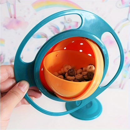 Kids Gyro Snack Bowl – Less‑Mess Spill‑Resistant Bowl for Toddlers