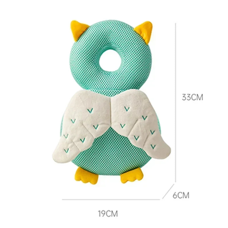 Baby Head Protector Pillow – Cartoon Animal Anti‑Fall Cushion Backpack