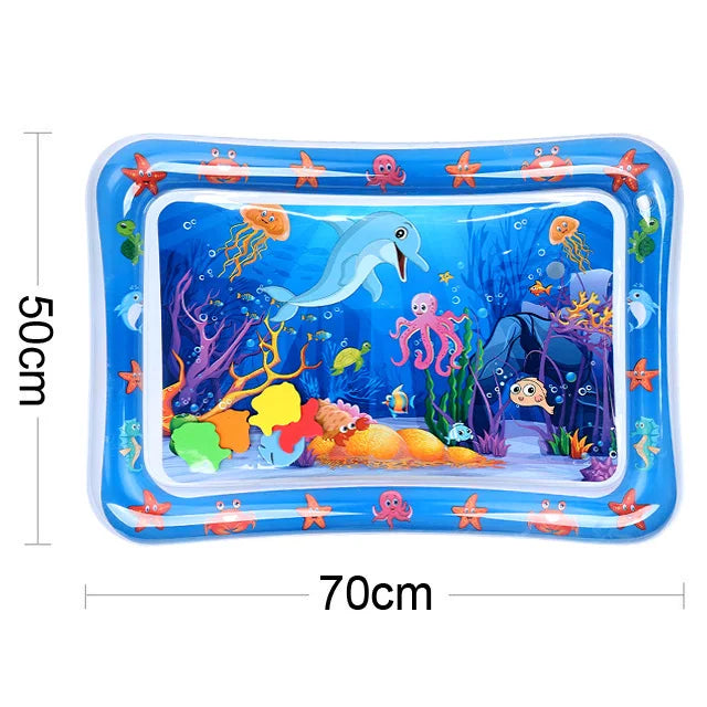 Baby Tummy Time Water Play Mat – Inflatable Sensory Pad