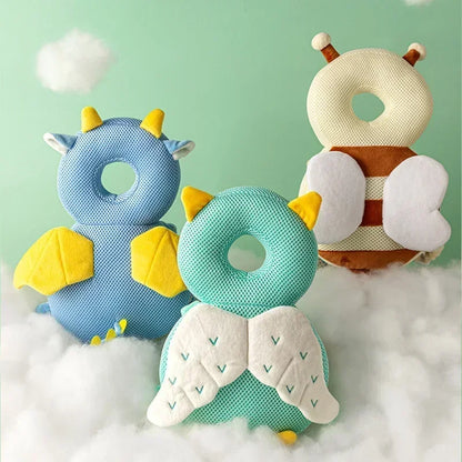 Baby Head Protector Pillow – Cartoon Animal Anti‑Fall Cushion Backpack