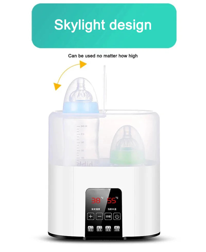 2‑in‑1 Baby Bottle Warmer & Steam Sterilizer for Breast Milk and Formula