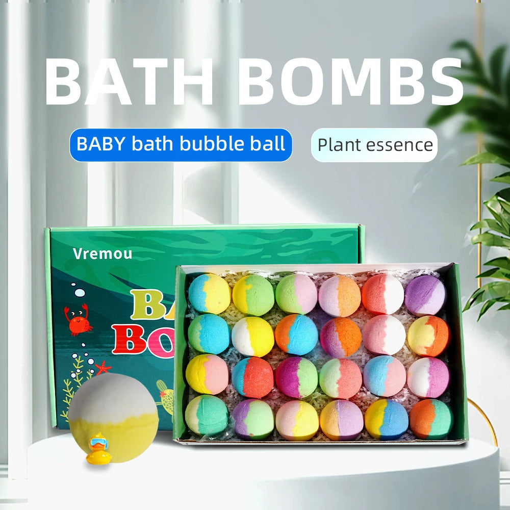 Rainbow Fizz & Find Bath Bombs – 24 Kids Surprise Toy Set
