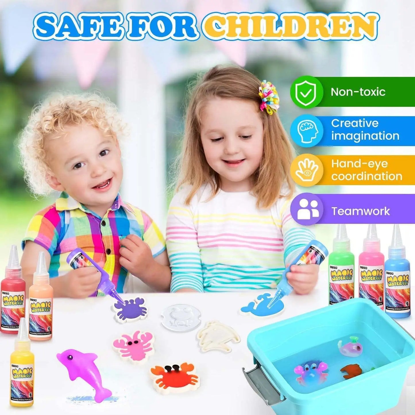 Magic Water Gel Art Kit – DIY 3D Squishy Creatures STEM Set