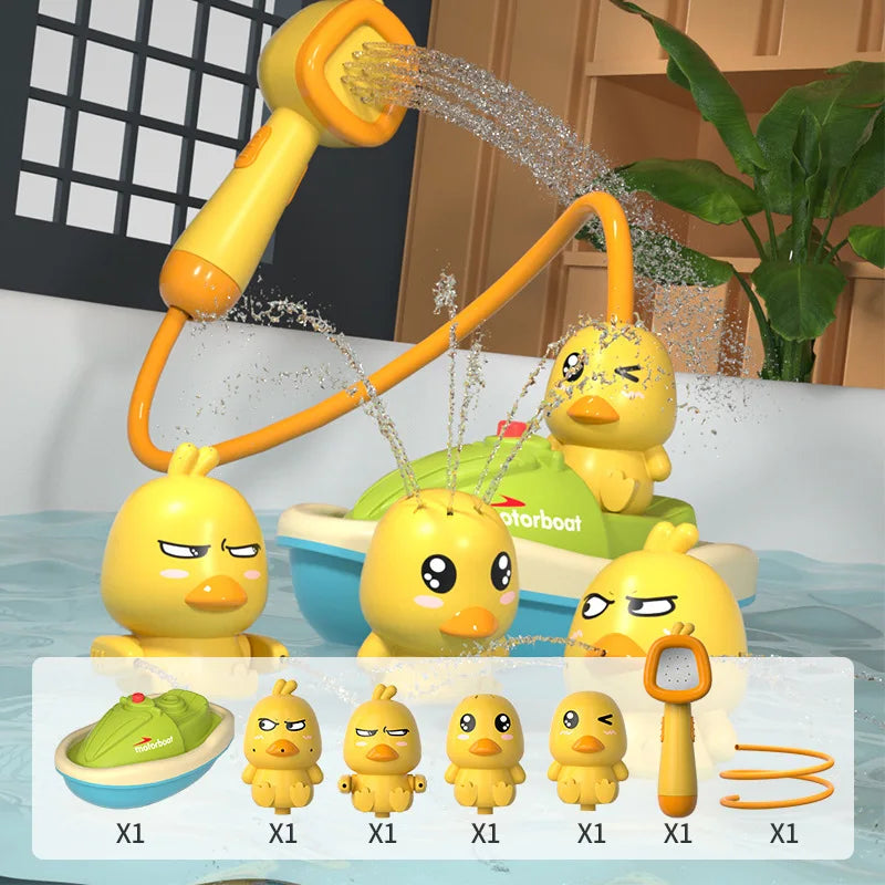 Little Duck Shower Bath Toy Set – Electric Water Spray Fun