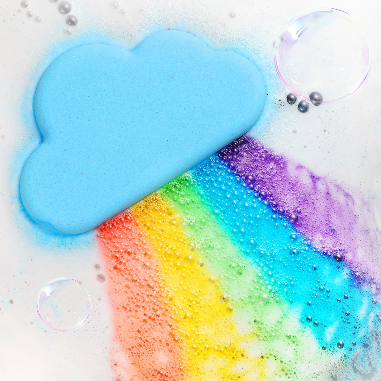 Rainbow Cloud Kids Bath Bomb Gift Set – Set of 4 Pastel Fizzies