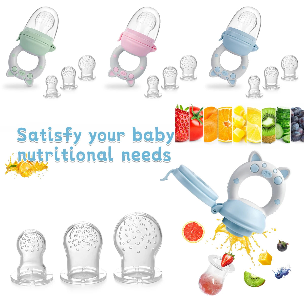 Silicone Baby Fruit Feeder Pacifier – Teething & First Foods