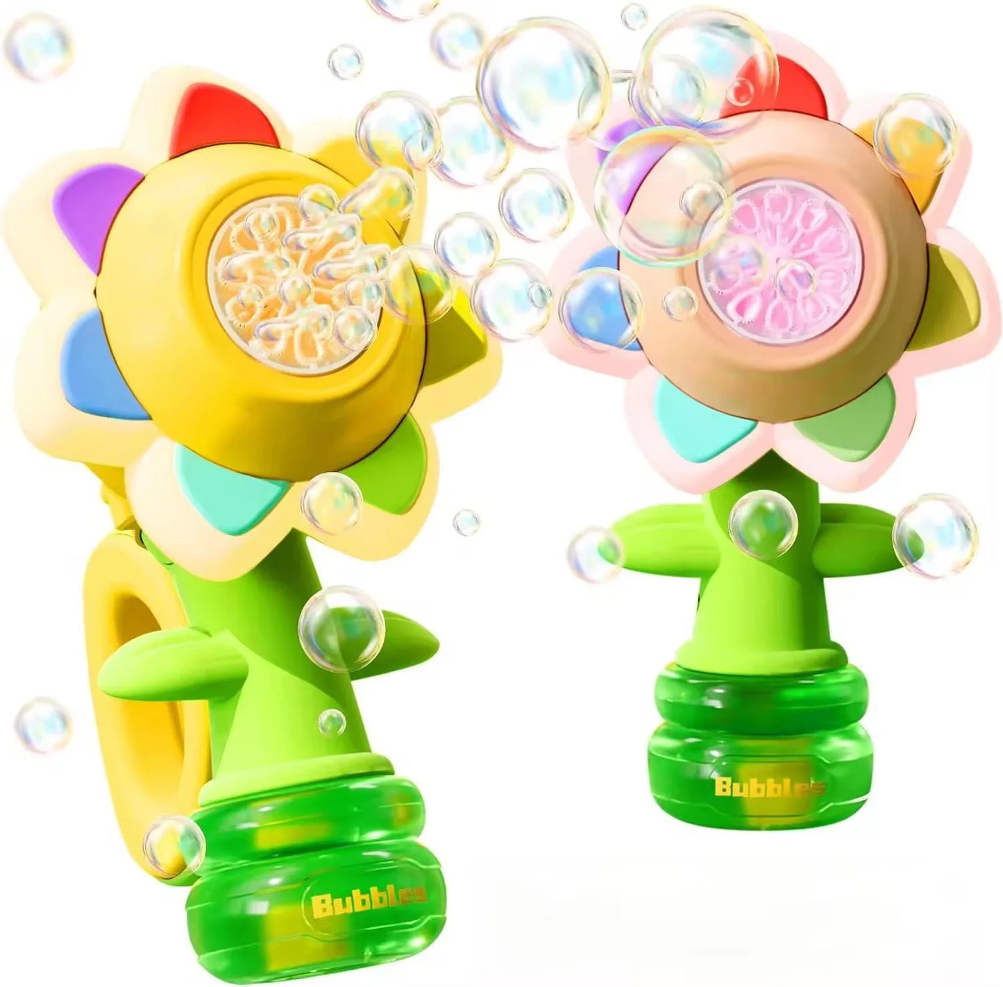 Sunflower Bubble Machine & Night Light – 3‑Mode Kids Bubble Toy