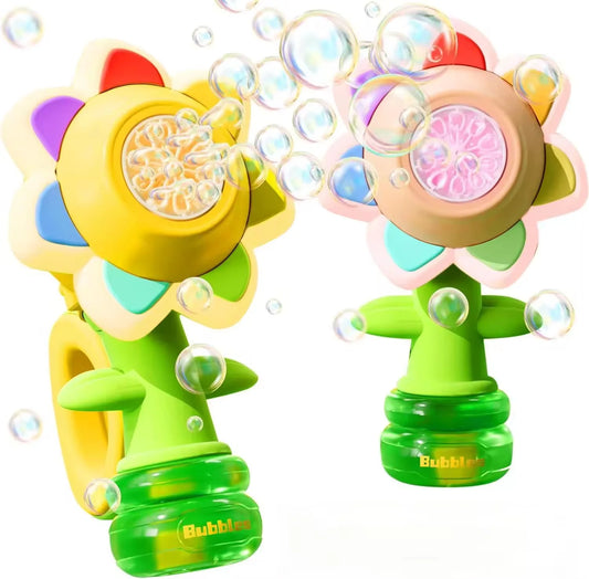 Sunflower Bubble Machine & Night Light – 3‑Mode Kids Bubble Toy