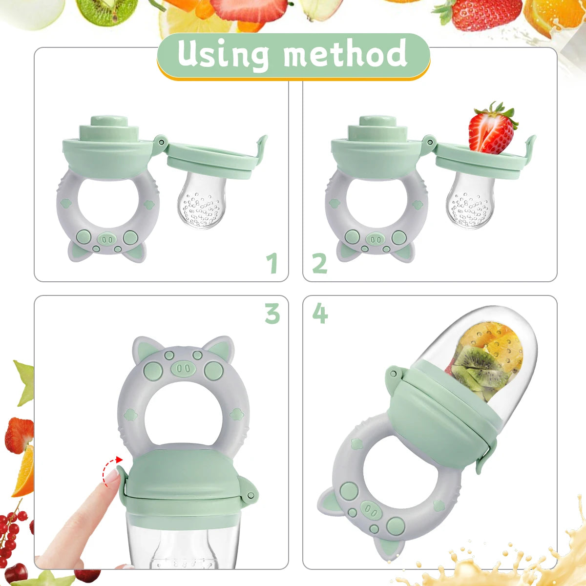Silicone Baby Fruit Feeder Pacifier – Teething & First Foods